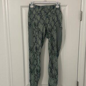 Snake Print Fabletics Powerhold Capri Pocket Leggings